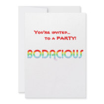 80s Retro Bodacious Custom Invitations