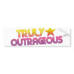 80s Retro Cartoon Truly outrageous Bumper Stickers