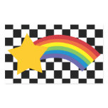 80's Retro Pop Rainbow Shooting Star Stickers