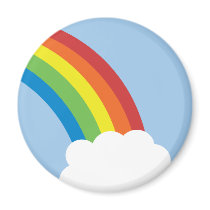 80's Retro Rainbow Magnet