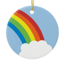 80's Retro Rainbow Ornament
