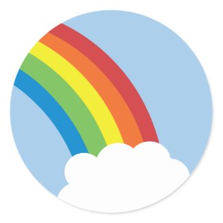 80's Retro Rainbow Stickers sticker