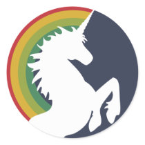 80's Retro Unicorn and Rainbow Stickers