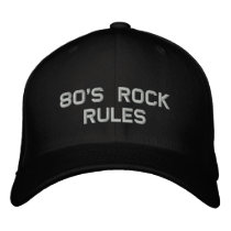 80's Rock Rules Hat-2 Baseball Cap