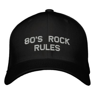 80's Rock Rules Hat-2 Baseball Cap by fasteddieseighties
