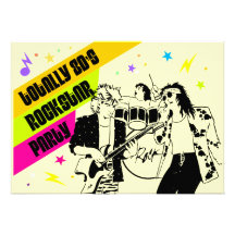 80's Rockstar Party Invitation
