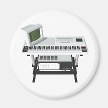 80's Style Sampler Keyboard: 3D Model: Refrigerator Magnets