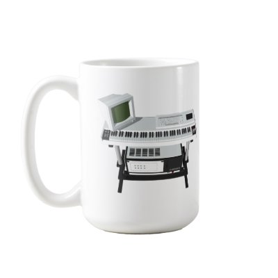 80's Style Sampler Keyboard: 3D Model: Mug by spiritswitchboard
