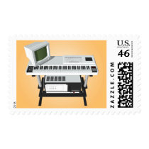 80's Style Sampler Keyboard: 3D Model: Postage postage