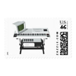 80's Style Sampler Keyboard: 3D Model: Postage Stamps