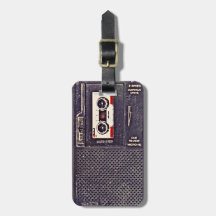 80's walkman bag tag