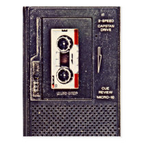 walkman, vintage, old, funny, music, cool, retro, 90s, cassette, 80s, earphone, classic, pocket, technology, electronics, 1970s, 1980s, postcards, Postcard with custom graphic design