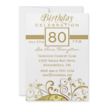 80th - 89th Birthday Party Invitations