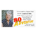 80th Birthday Adventure Party Photo Invitation Photo Card Template