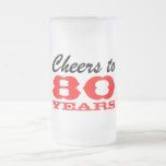 80th Birthday Beer Glass | Gift Mug for men
