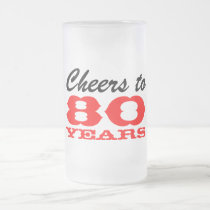 80th Birthday Beer Glass | Gift Mug for men