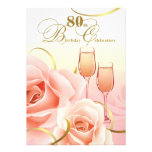 80th Birthday Celebration Custom Invitations