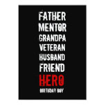 80th Birthday Hero Party Invitation
