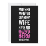 80th Birthday Invitation - Mom Beautiful Hero