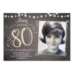 80th Birthday Invitation Vintage Eighty Birthday