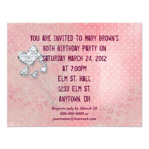 80th Birthday Invite