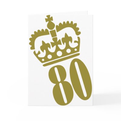 80th Birthday - Number – Eighty Greeting Cards by Thinkdifferent