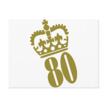 80th Birthday - Number – Eighty postcards