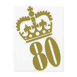 80th Birthday - Number – Eighty Post Cards