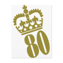 80th Birthday - Number – Eighty postcards