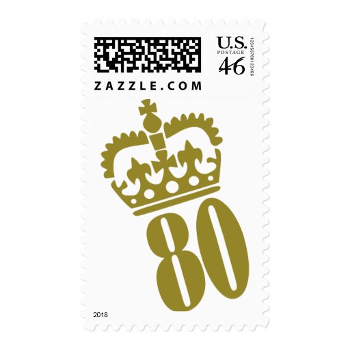 80th Birthday - Number – Eighty Stamps