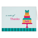 80th Birthday Party Cake Thank You Card