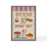 80th Birthday Party - Cakes, Cookies, Ice Cream Cards