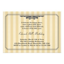 80th Birthday Party Elegant Invitation