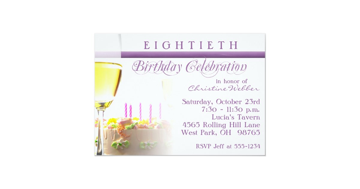 80th Birthday Party Invitation | Zazzle