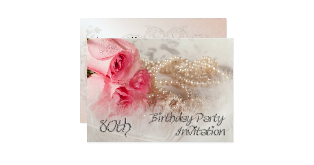 80th Birthday party invitation | Zazzle