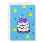 80th Birthday Party Invitation - 80 Candle on Cake