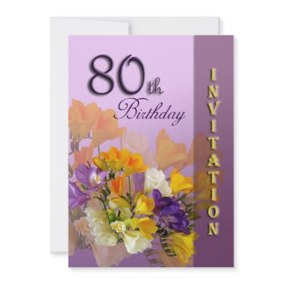 80th Birthday Party Invitation (10-pack)