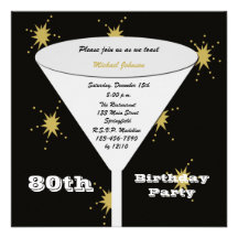 80th BIrthday Party Invitation -- Gold 80th Toast