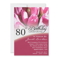 80th Birthday Party Invitations