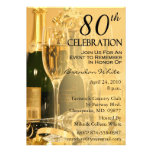 80th Birthday Party Invitations