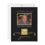 80th Birthday Party Invitations - Formal Monogram
