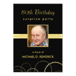 80th Birthday Party Invitations - Photo Optional Card