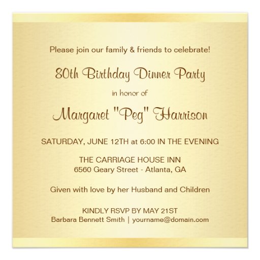 80th Birthday Party Invitations with Photo Option