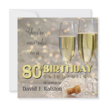 80th Birthday Party  - Personalized Invitations