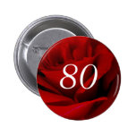 80th Birthday Pinback Button