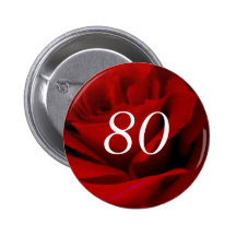 80th Birthday Pinback Button