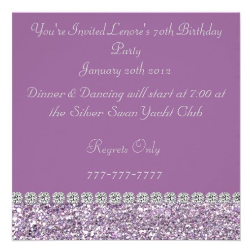 80th BLING Birthday Party Invitation