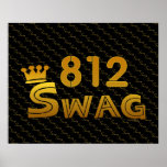 812 Area Code Swag Print