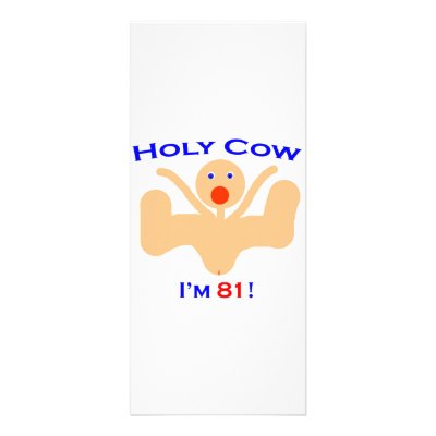 81 Holy Cow! Personalized Rack Card by oddballbirthdays7
