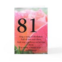 81st Birthday Greeting Card